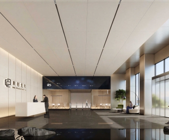 Modern Office Reception Desk-ID:663321071