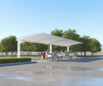 Modern Outdoor Parking Lot-ID:787256001
