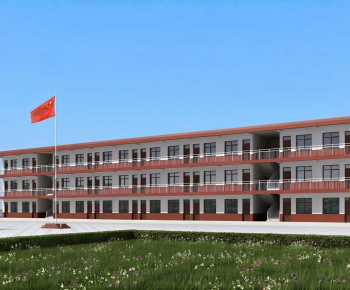 Modern School Building-ID:828371059