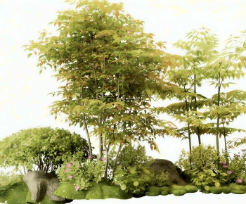 New Chinese Style Plant Landscaping-ID:481096036