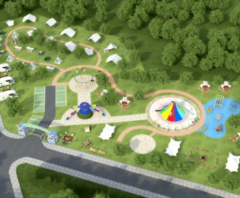 Modern Park Landscape-ID:136580941