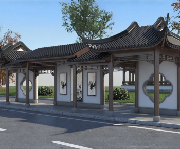 Chinese Style Building Appearance-ID:428683046