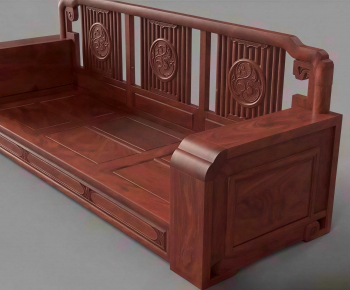 Chinese Style Three-seat Sofa-ID:593220958