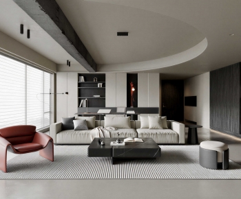 Modern A Living Room-ID:606605057