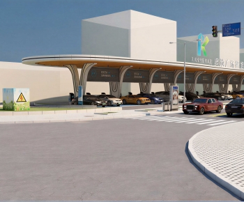 Modern Outdoor Parking Lot-ID:482350119