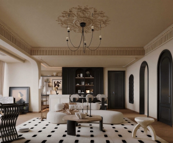 French Style A Living Room-ID:349522118