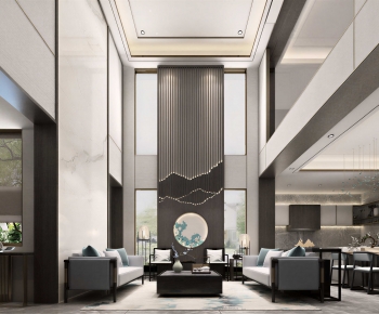 New Chinese Style A Living Room-ID:278202069