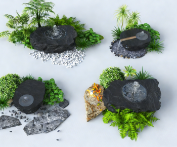 New Chinese Style Rockery Waterscape-ID:993282085