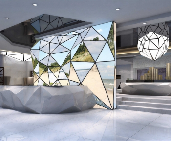 Modern Office Reception Desk-ID:498686084