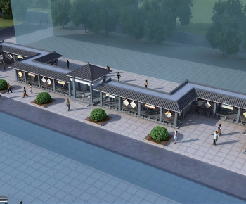 New Chinese Style Commercial Street-ID:929857023