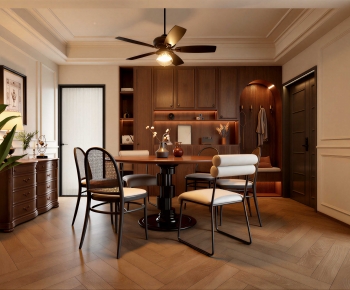 Retro Style Dining Room-ID:740477097