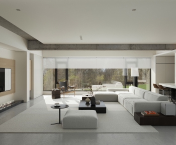 Modern A Living Room-ID:744604114