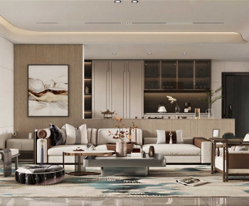 New Chinese Style A Living Room-ID:580274114