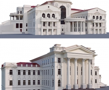 European Style Appearance Of Commercial Building-ID:497040793