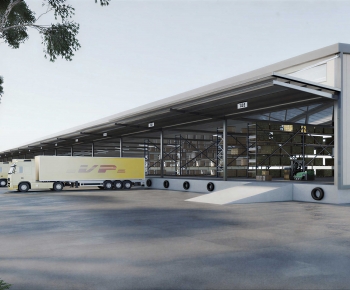 Modern Factory Floor/warehouse-ID:743067037