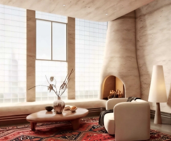 Wabi-sabi Style A Living Room-ID:483704096