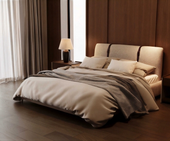 Modern Double Bed-ID:905720958