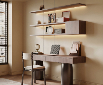 Modern Computer Desk And Chair-ID:578840973