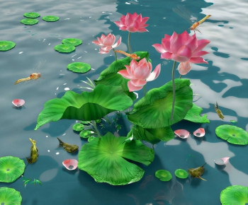 Modern Flowers And Grass-ID:322194103