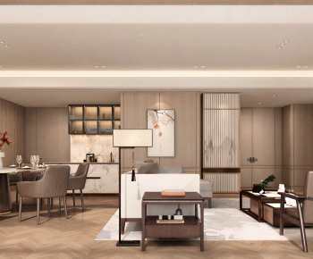 New Chinese Style A Living Room-ID:694068911