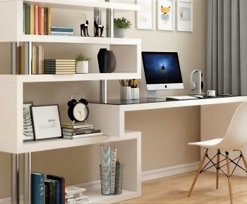 Modern Computer Desk And Chair-ID:973618985