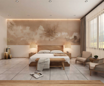 Wabi-sabi Style Bedroom-ID:423362025