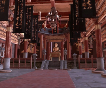 Chinese Style Buddhist Temples-ID:913748033