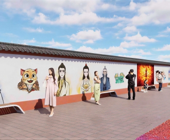 New Chinese Style Landscape Wall-ID:909293896