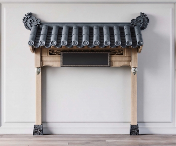 New Chinese Style Facade Element-ID:834517006