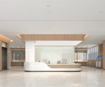 Modern Hospital Hall-ID:593414076