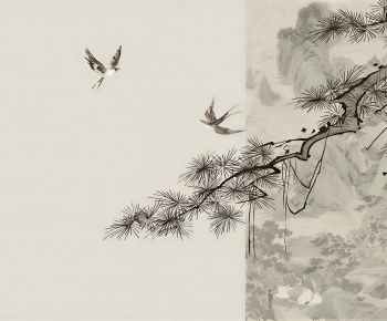 New Chinese Style TV Wall-ID:243635898
