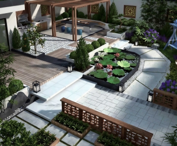 New Chinese Style Courtyard/landscape-ID:929508927
