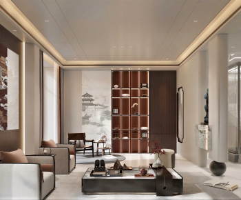 New Chinese Style A Living Room-ID:645751002