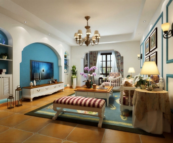 Mediterranean Style A Living Room-ID:850195884