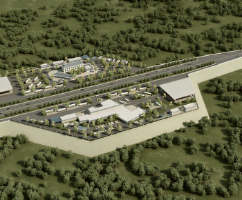 Modern Architectural Bird's-eye View Planning-ID:705358982