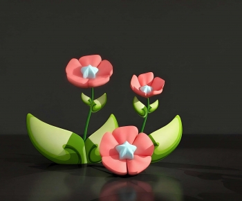 Modern Flowers And Grass-ID:697557934