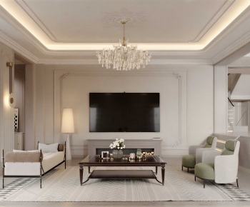 French Style A Living Room-ID:905246022