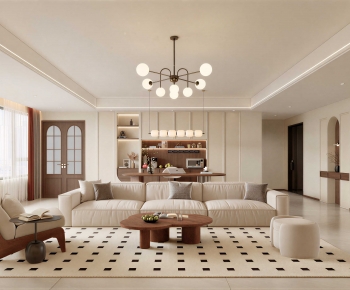 Modern A Living Room-ID:744478945