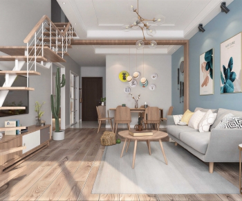 Nordic Style A Living Room-ID:574078088