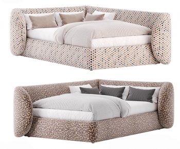 Modern Double Bed-ID:157659051