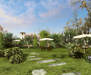 Modern Park Landscape-ID:554861078