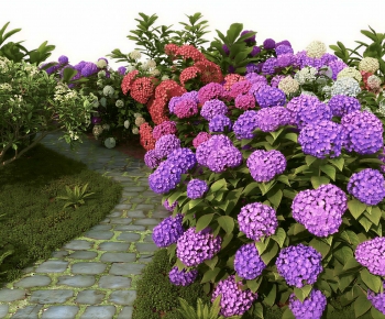 Modern Flowers And Grass-ID:662540916