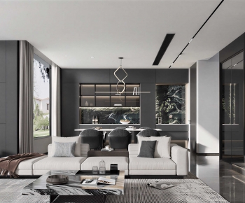 Modern A Living Room-ID:664094924