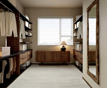 Wabi-sabi Style Clothes Storage Area-ID:895290492