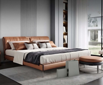 Modern Double Bed-ID:899250545