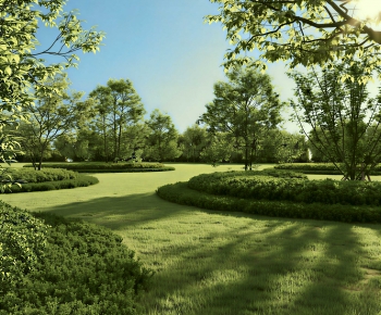 Modern Park Landscape-ID:665059138