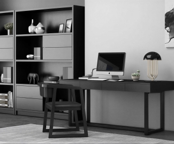 Modern Computer Desk And Chair-ID:728971002