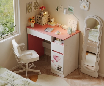 Modern Computer Desk And Chair-ID:295250467