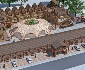New Chinese Style Architectural Bird's-eye View Planning-ID:751388072