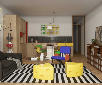 Modern A Living Room-ID:591068987